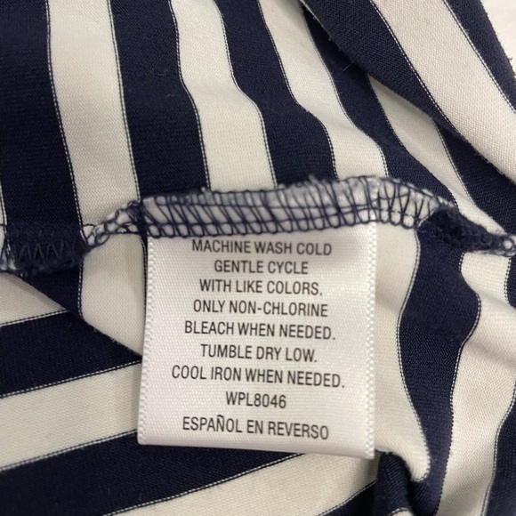 Charter Club Navy and White Striped Tank Top - Picture 6 of 8